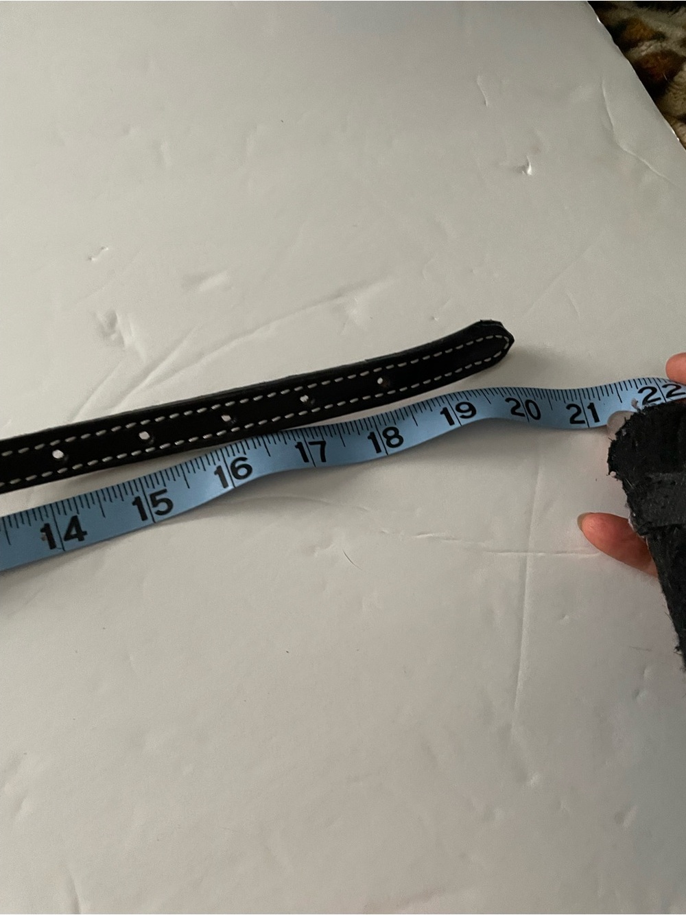 Leather turquoise studded dog collar 20” M - Picture 5 of 8